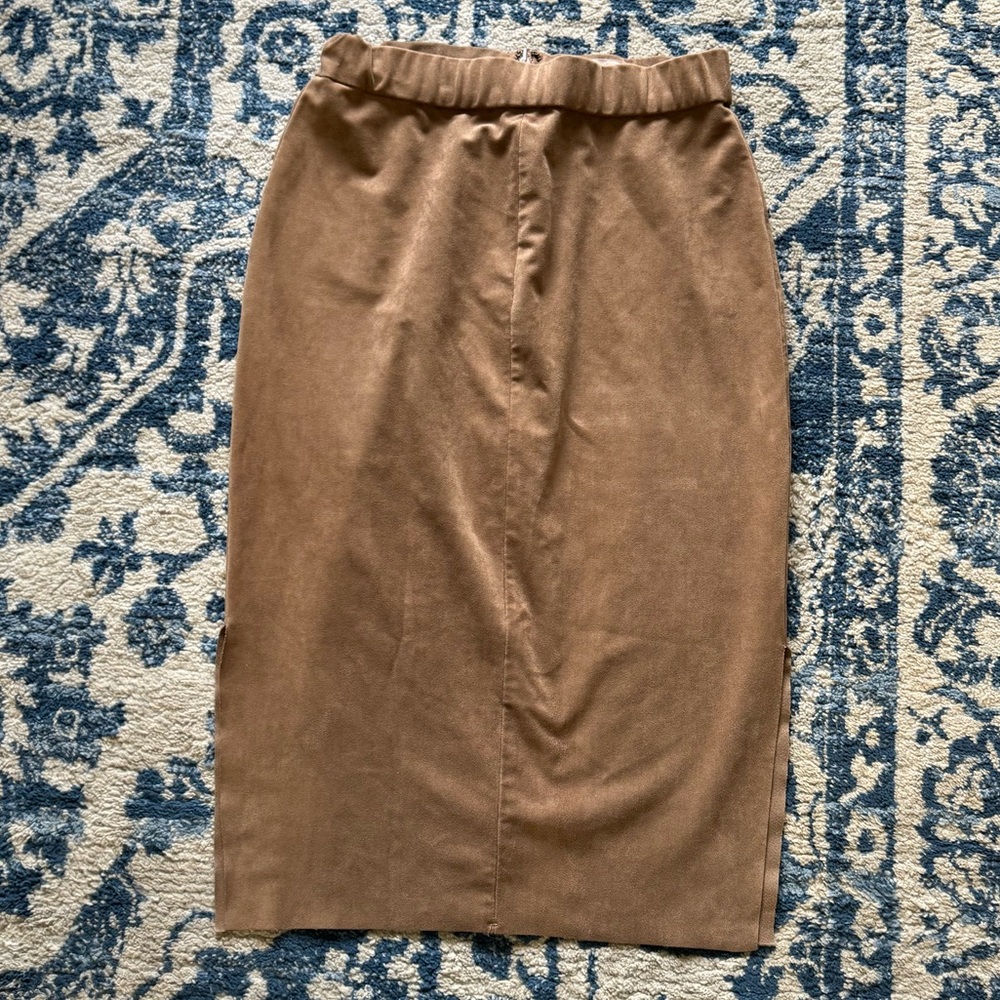 Wilfred Free Suede Midi Pencil Skirt